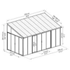 Kép 7/7 - Palram - Canopia Torino 3 x 5,46 télikert antracit
