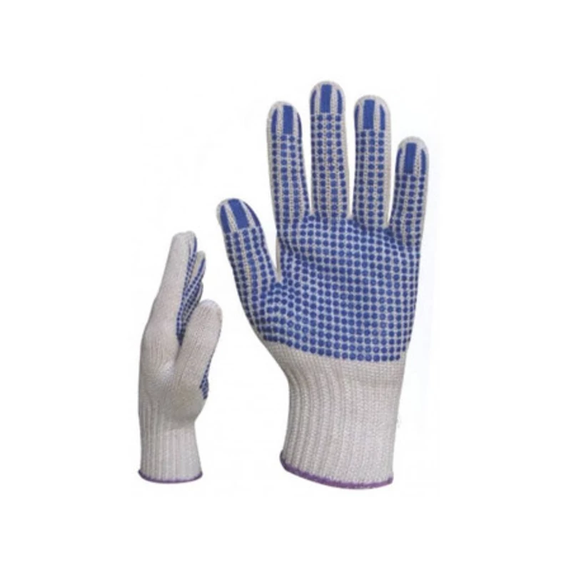 Cérna kesztyű egy oldalán pöttyözött 10-es