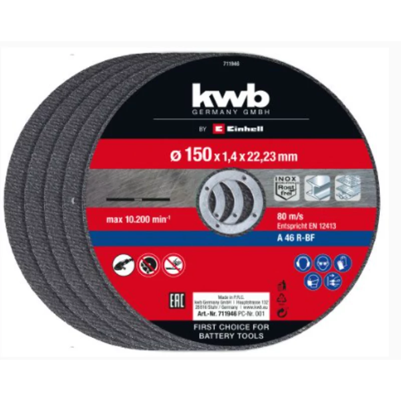 Vágókorong 5 db 150x1,0 KWB by Einhell tartozék