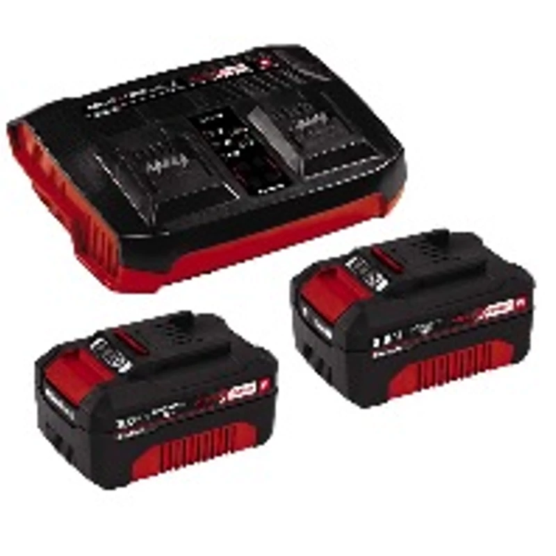 Einhell 2x 3,0 Ah Power X-Change & Twincharger Kit 2 db akku + dupla töltő szett