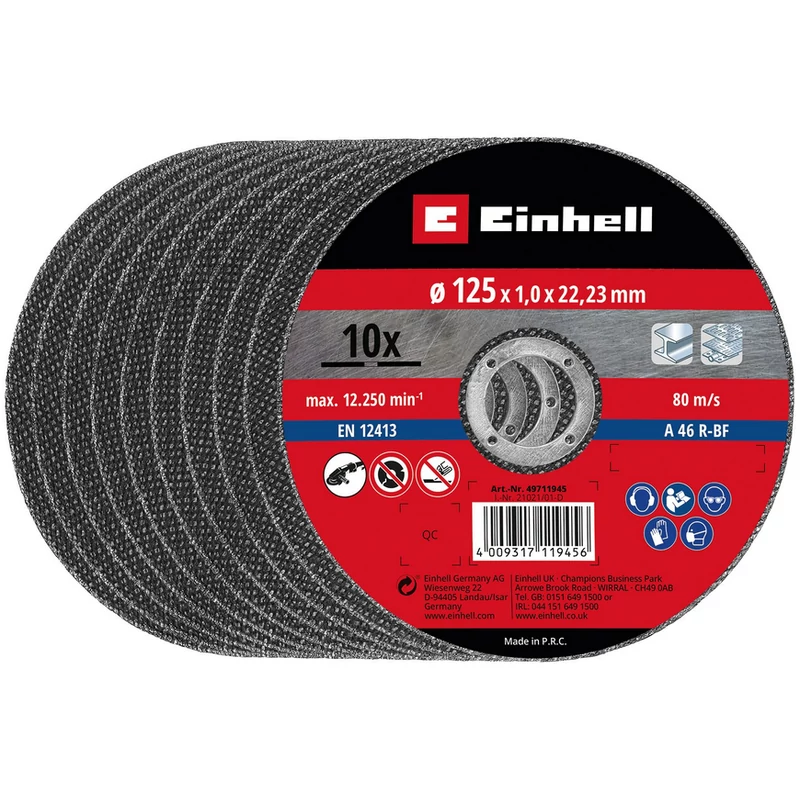 Vágókorong 10 db 125x1,0 KWB by Einhell tartozék