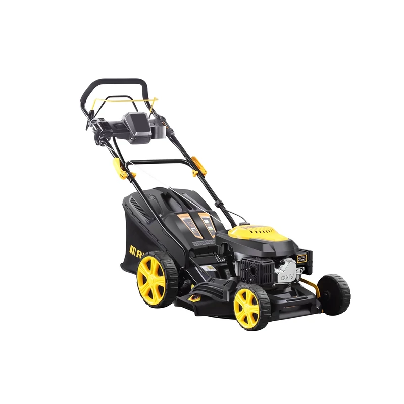 Riwall PRO RPM 4735 E önjáró benzinmotoros multifunkciós fűnyíró 4 az 1-ben elektromos indítással
