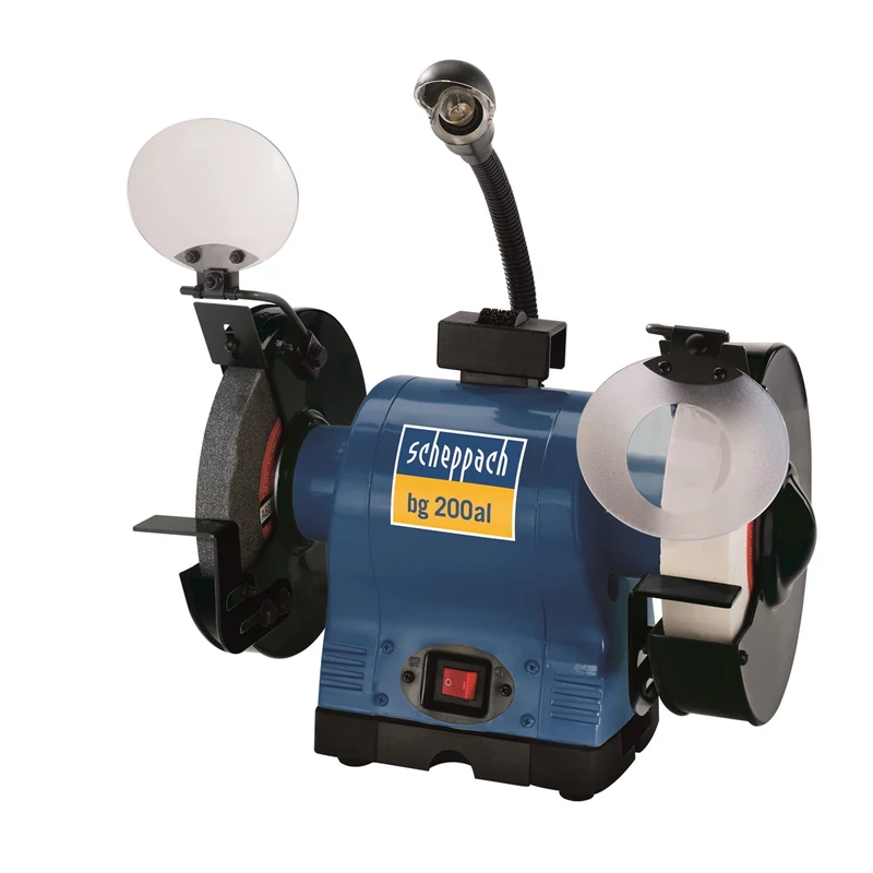 Scheppach BG 200 AL kettős köszörű fehér korongal