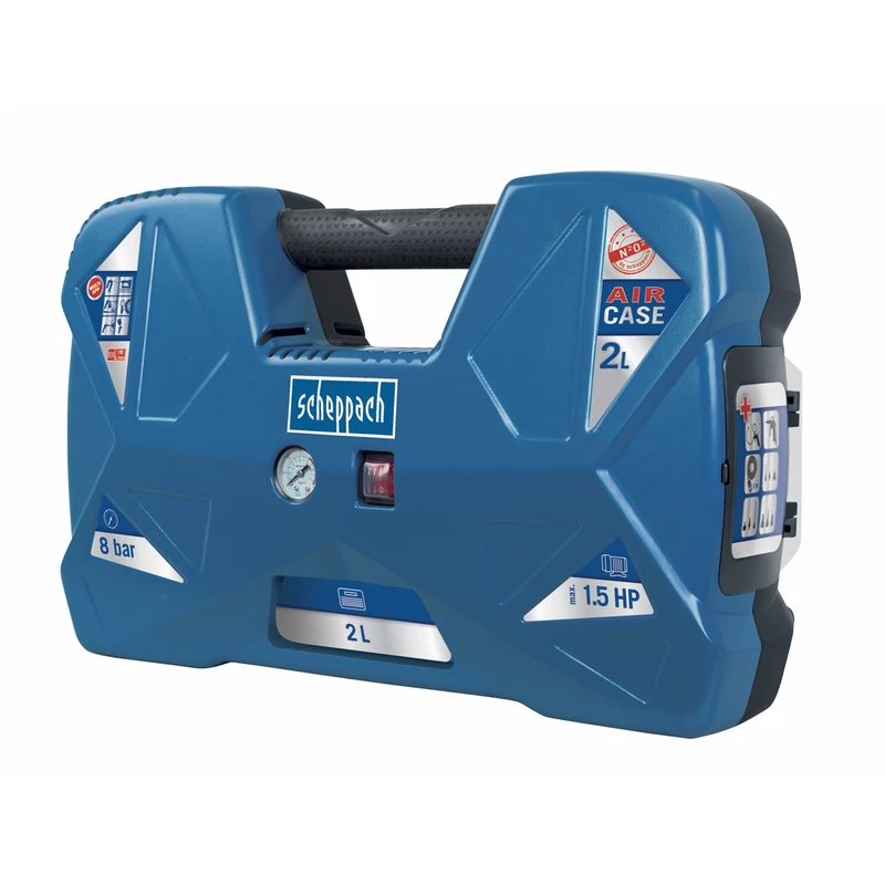 Scheppach Air Case olajmentes táskakompresszor, 2 l tartállyal