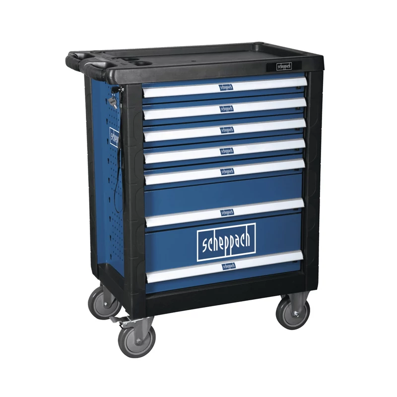 Scheppach TW 1000 Műhelykocsi szerszámokkal, 7 fiókos, 263 db-os