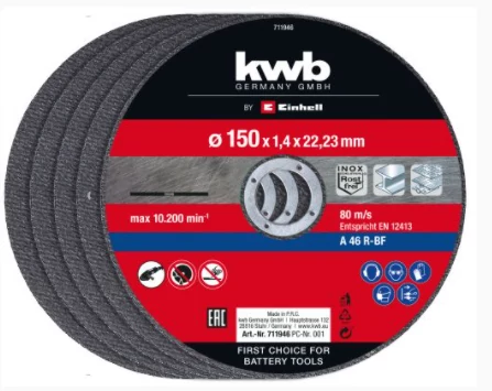 Vágókorong 5 db 150x1,0 KWB by Einhell tartozék