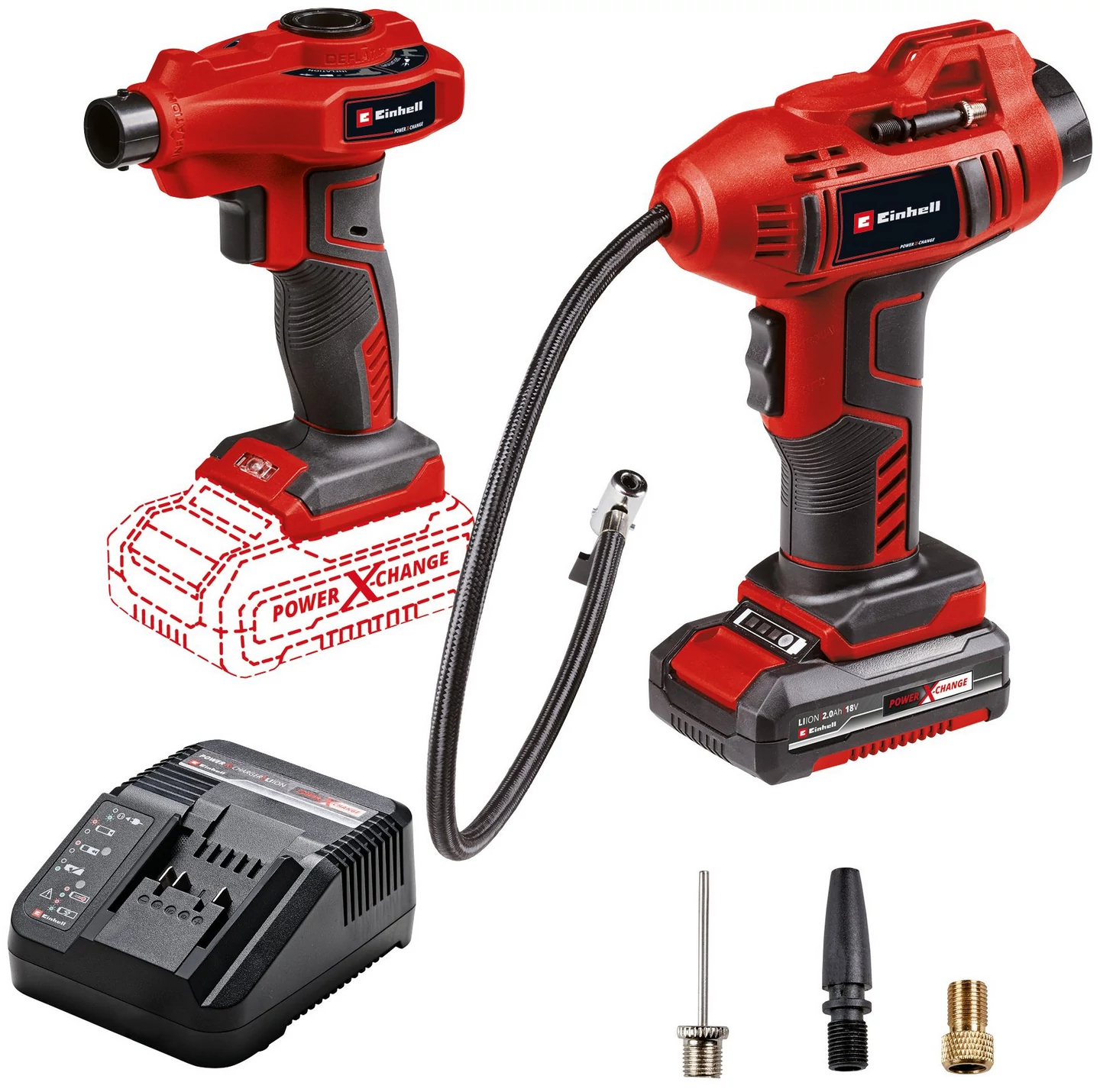 Einhell CE-AP 18+CE-CC 18+2,0 Ah Kit akkus pumpa és kompresszor szett