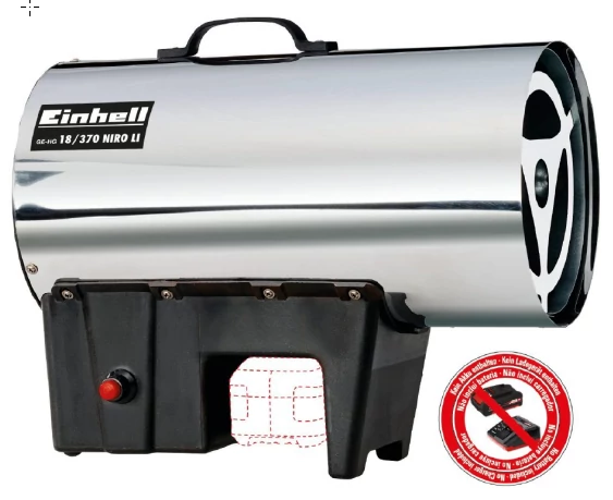 Einhell GE-HG 18/370 Niro Li - Solo akkus hőlégbefúvó